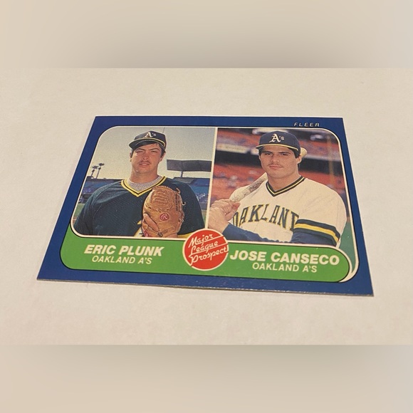 Jose Canseco 1986 Fleer Rookie major league Prospects Baseball card Vintage - Picture 2 of 3